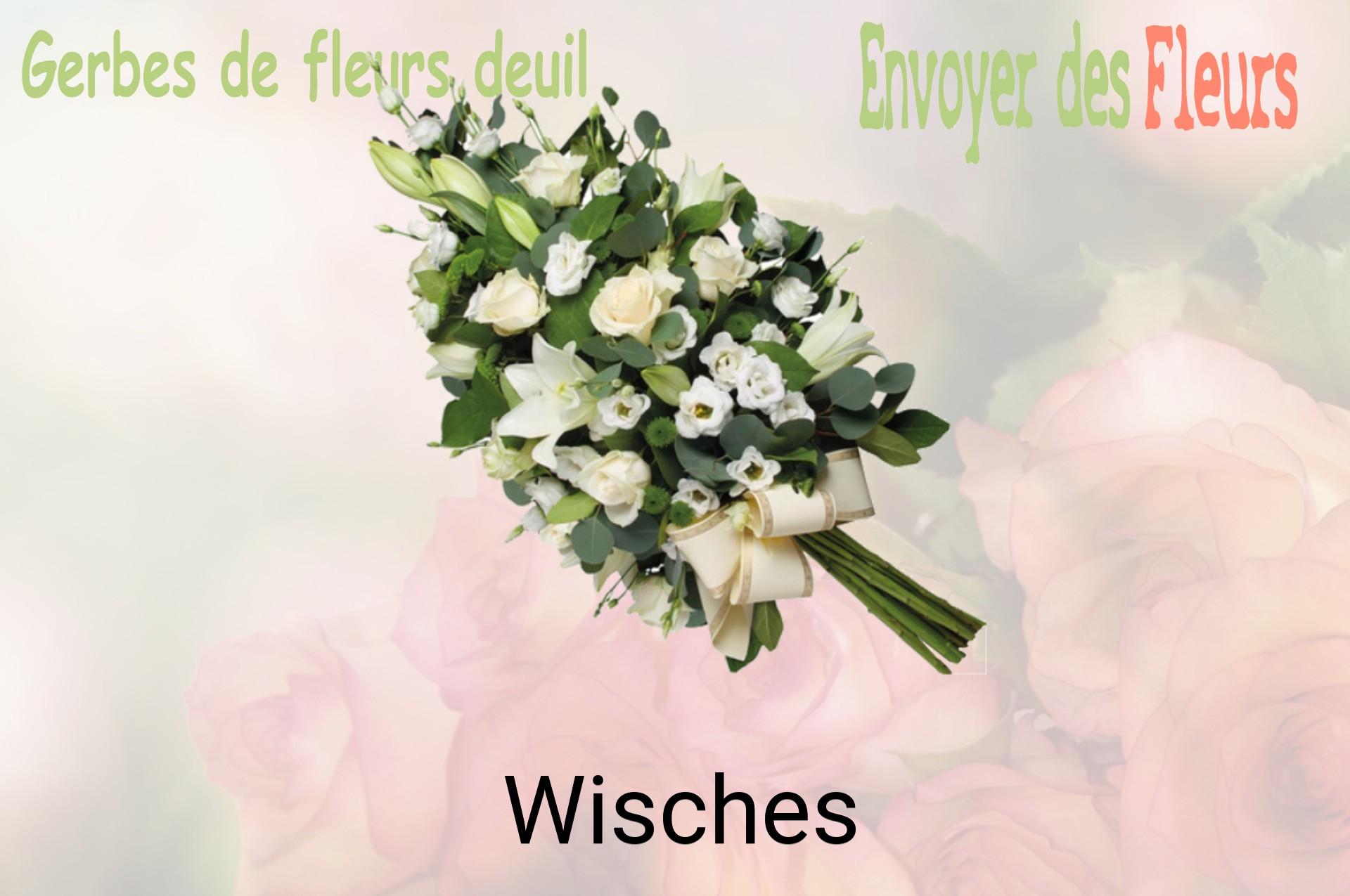 Gerbe de fleurs de deuil livrée à Wisches